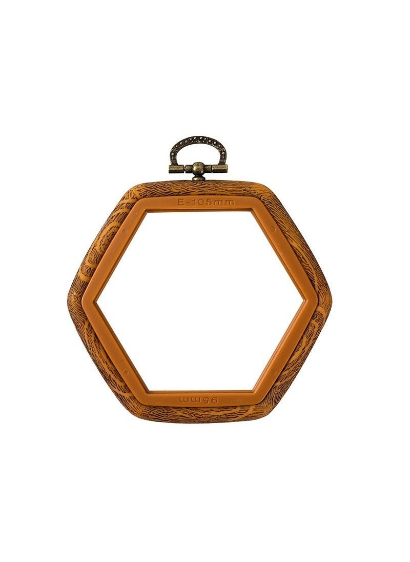 1 x 5 pcs 21cm Wooden Embroidery Hoop for Cross Stitch Sewing 9.5*10.5cm (new hexagonal shape)