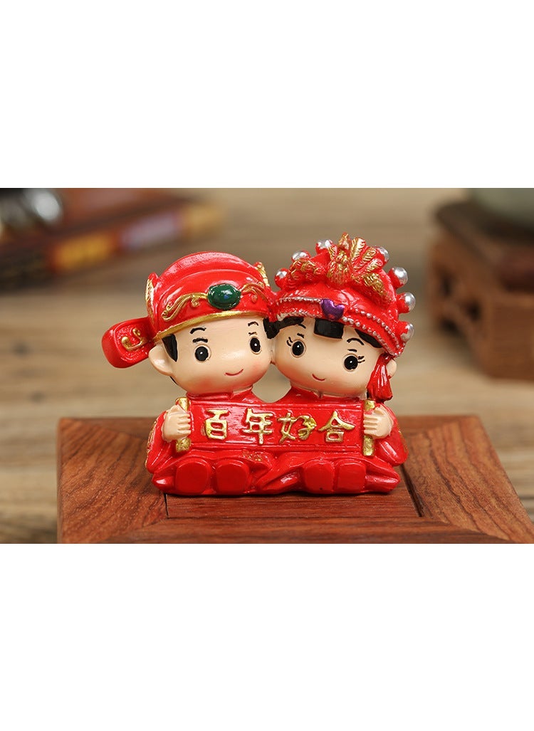 Wedding Wedding Crafts Bride and Groom Centennial Wedding Decoration Decoration Wedding Room Desktop Home Decorations A hundred years of good fit