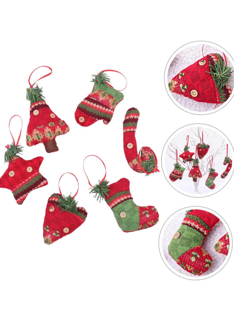 6pcs  Decoration  Ornaments para De Mujer Interior Astetic Room Decor  Tree Hanging Decoration  Candy Socks Holiday Ornaments