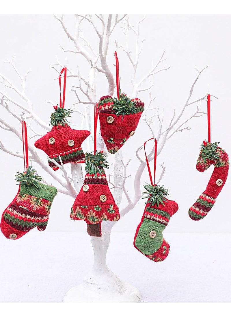 6pcs  Decoration  Ornaments para De Mujer Interior Astetic Room Decor  Tree Hanging Decoration  Candy Socks Holiday Ornaments