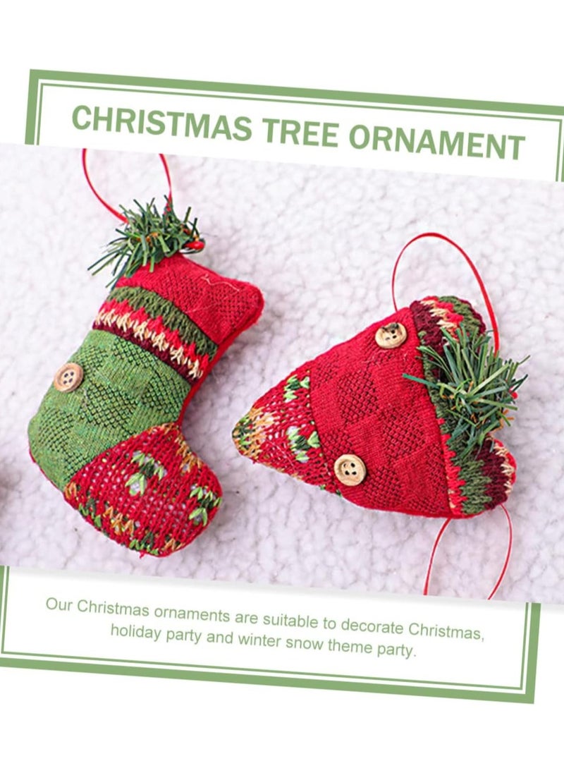 6pcs  Decoration  Ornaments para De Mujer Interior Astetic Room Decor  Tree Hanging Decoration  Candy Socks Holiday Ornaments