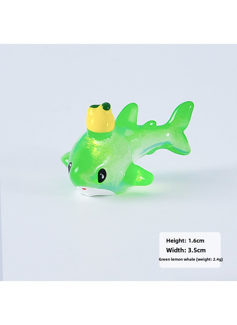 Cute Ocean Animal DIY Decor Ornaments Green Lemon Whale