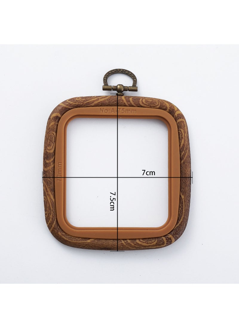 1 x 5 pcs 21cm Wooden Embroidery Hoop for Cross Stitch Sewing 7*7.5cm (square)