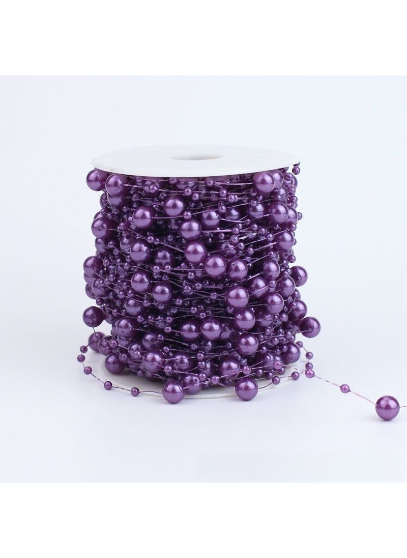 30M ABS Imitation Pearl Bead Garland Wedding Decor Purple/30 m