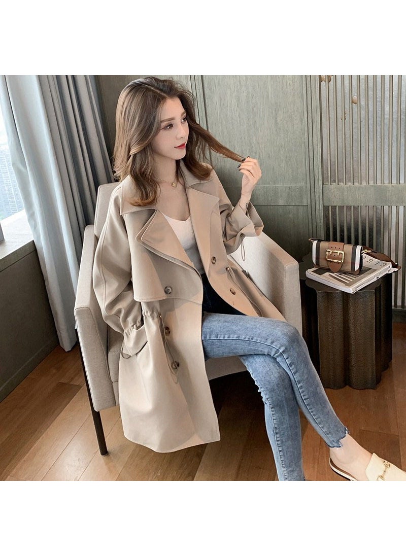 1 x 5 pcs Trendy Loose Long Womens Outerwear Burgundy