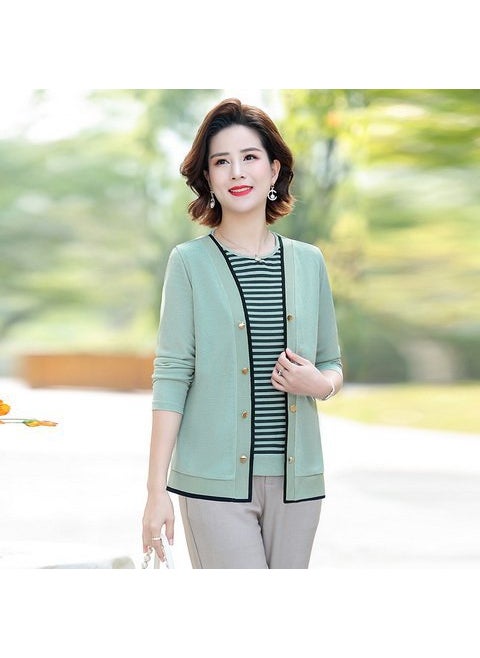 2023 Womens Knit Cardigan Set Autumn Fashion Cyan