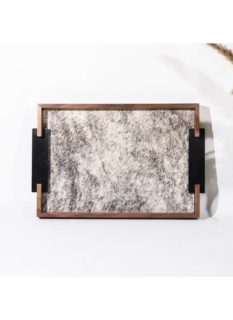 Danish Minimalist Walnut Tray Jewelry Organizer Dark brown pattern