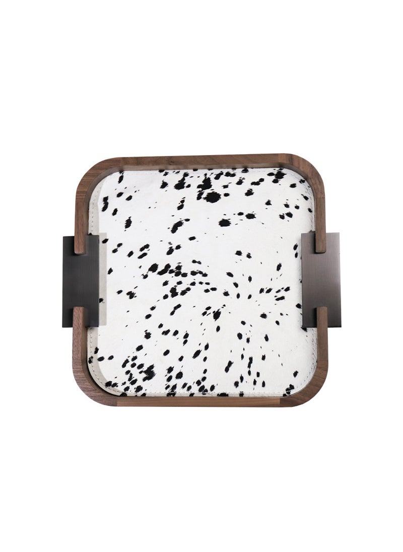 Danish Minimalist Walnut Tray Jewelry Organizer White L30W27H3CM