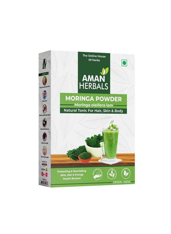 Herbals - Moringa Leaf Powder - 100% Pure & Raw, Premium Quality, Non-Gmo, Vegan, Gluten-Free - High In Antioxidants & Nutrients - Great For Smoothies, Teas & Recipes (300 G (Pack Of 1))