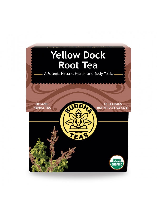 Buddha Teas Organic Yellow Dock Root Tea - OU Kosher, USDA Organic, CCOF Organic, 18 Bleach-Free Tea Bags