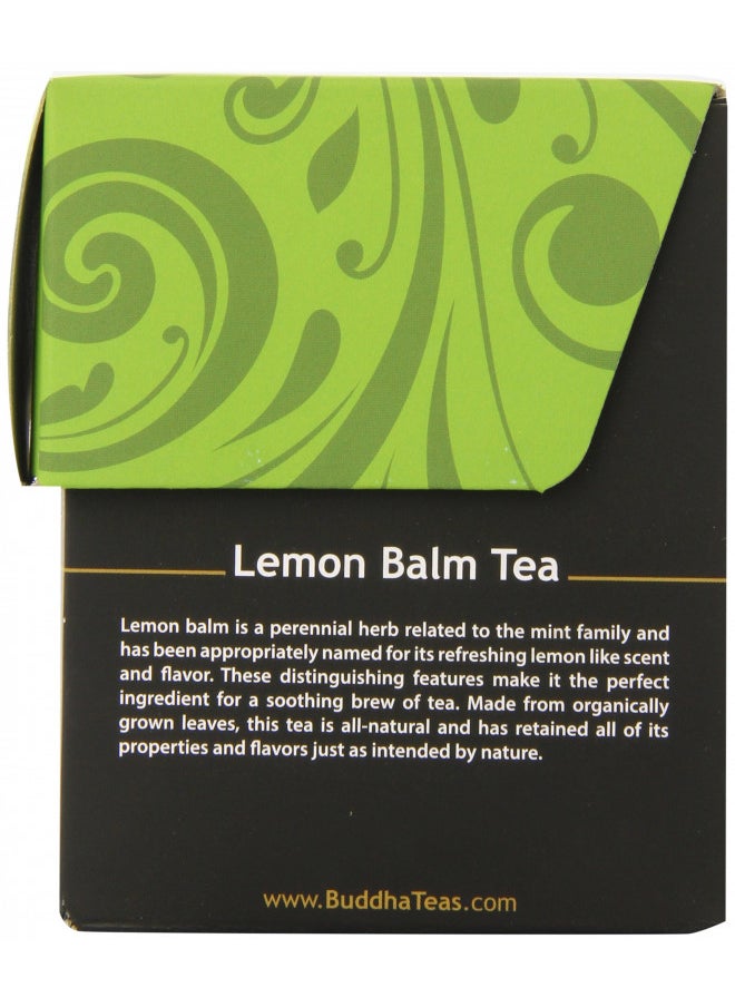 Buddha Teas Organic Lemon Balm Tea - OU Kosher, USDA Organic, CCOF Organic, 18 Count (Pack of 6)