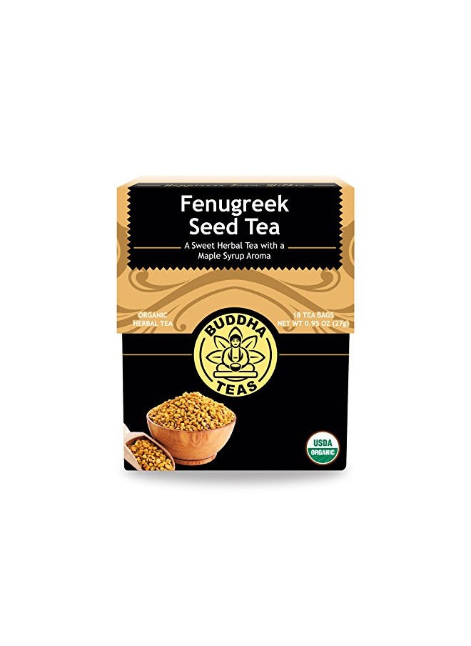 Buddha Teas Organic Fenugreek Seed Tea - OU Kosher, USDA Organic, CCOF Organic, 18 Bleach-Free Tea Bags