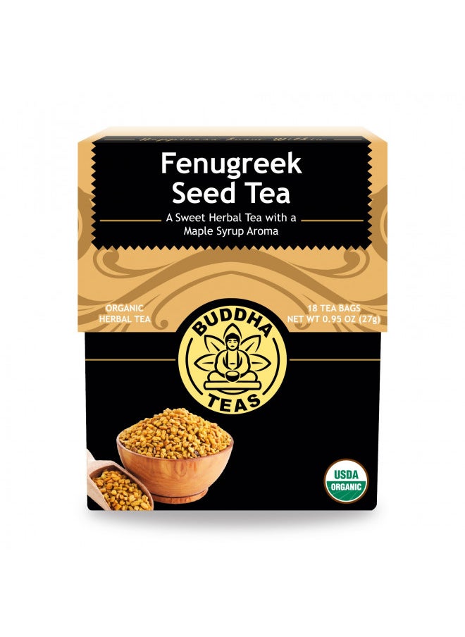 Buddha Teas Organic Fenugreek Seed Tea - OU Kosher, USDA Organic, CCOF Organic, 18 Bleach-Free Tea Bags