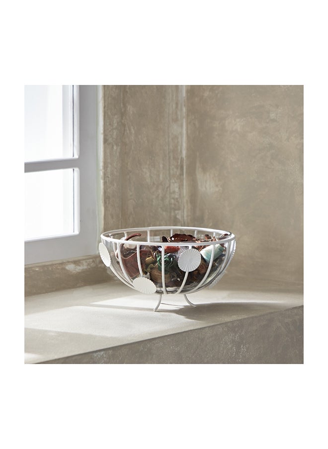 Alena Metal Leaf Bowl with Glass 25 x 7 x 25 cm