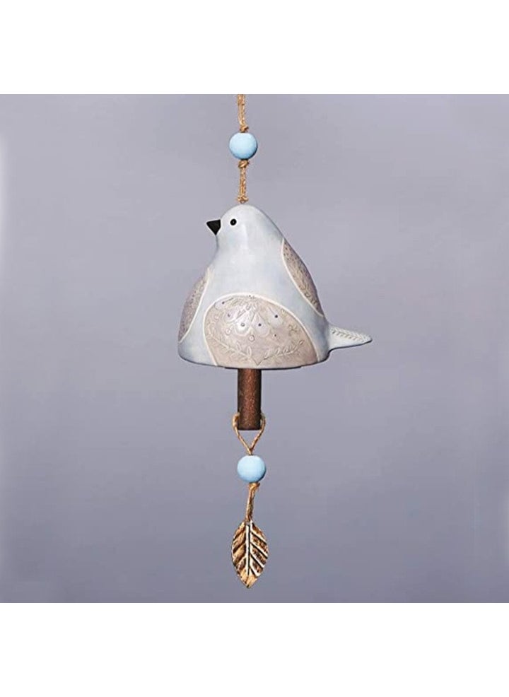 Resin Bird Song Bell Wind Chime Decor White Bird 9173