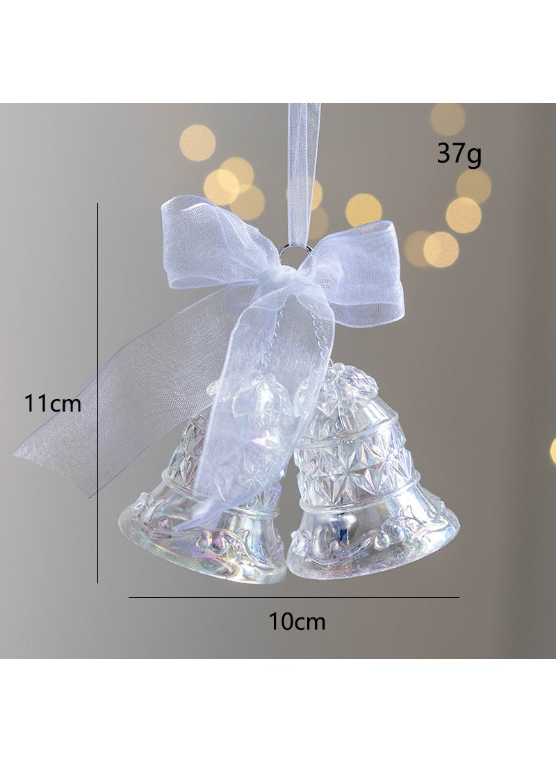 1 x 5 pcs Christmas Tree Ornaments Colorful Transparent Decor Bell