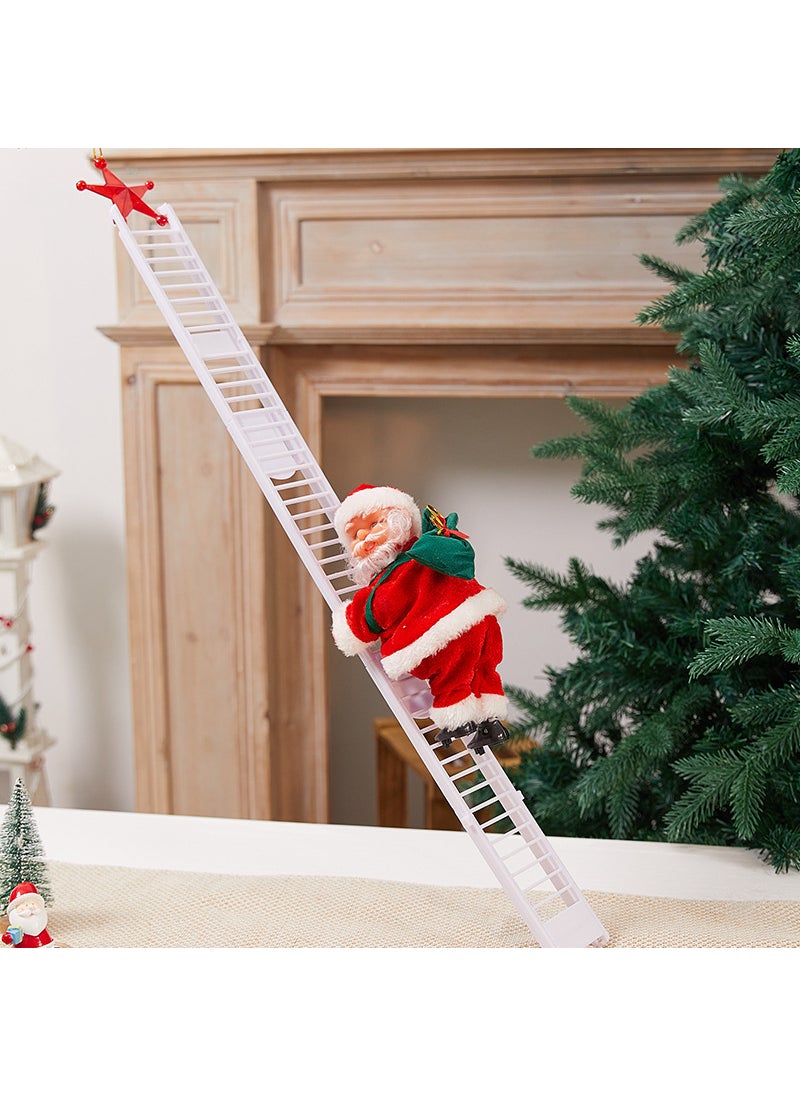 1 x 5 pcs Climbing Santa Claus Christmas Decor Gift White Ladder Old Man