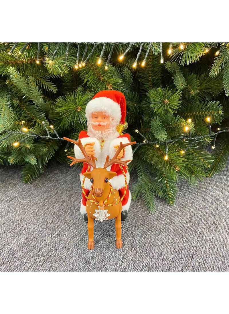 1 x 5 pcs Climbing Santa Claus Christmas Decor Gift 22CM riding deer