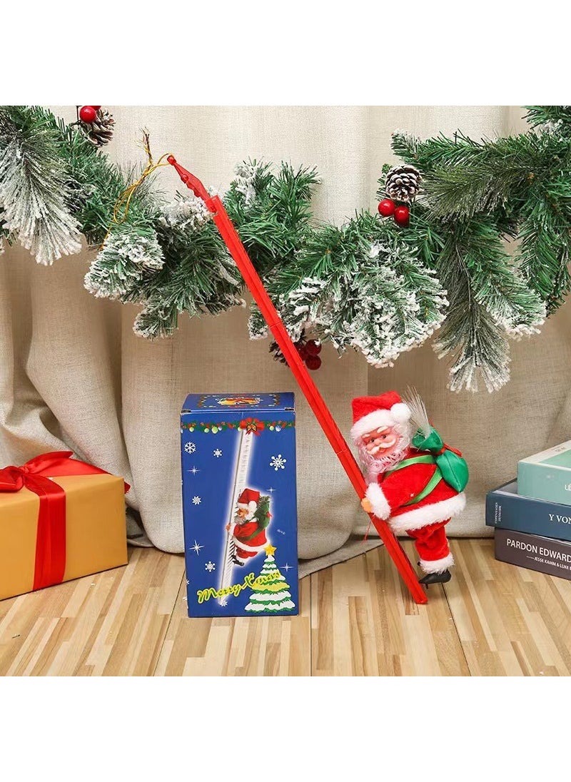 1 x 5 pcs Climbing Santa Claus Christmas Decor Gift Red ladder light old man