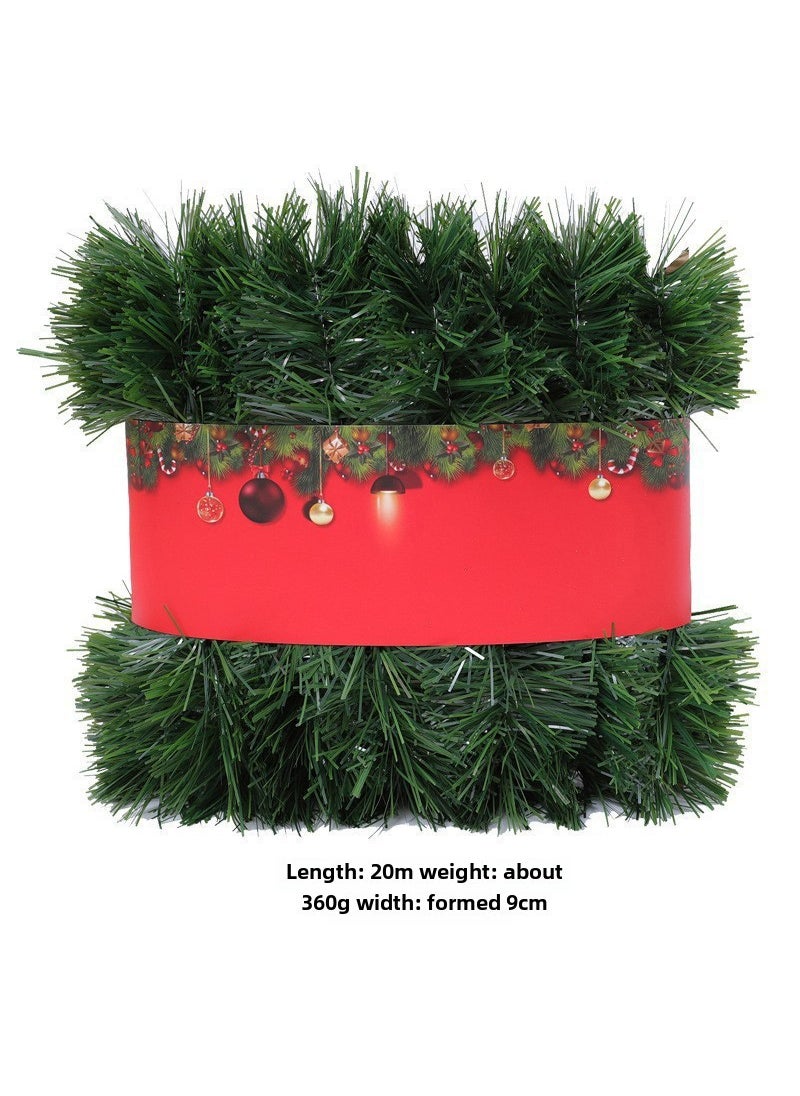 50ft Artificial Christmas Garland Decoration 20m green grass strip 360g