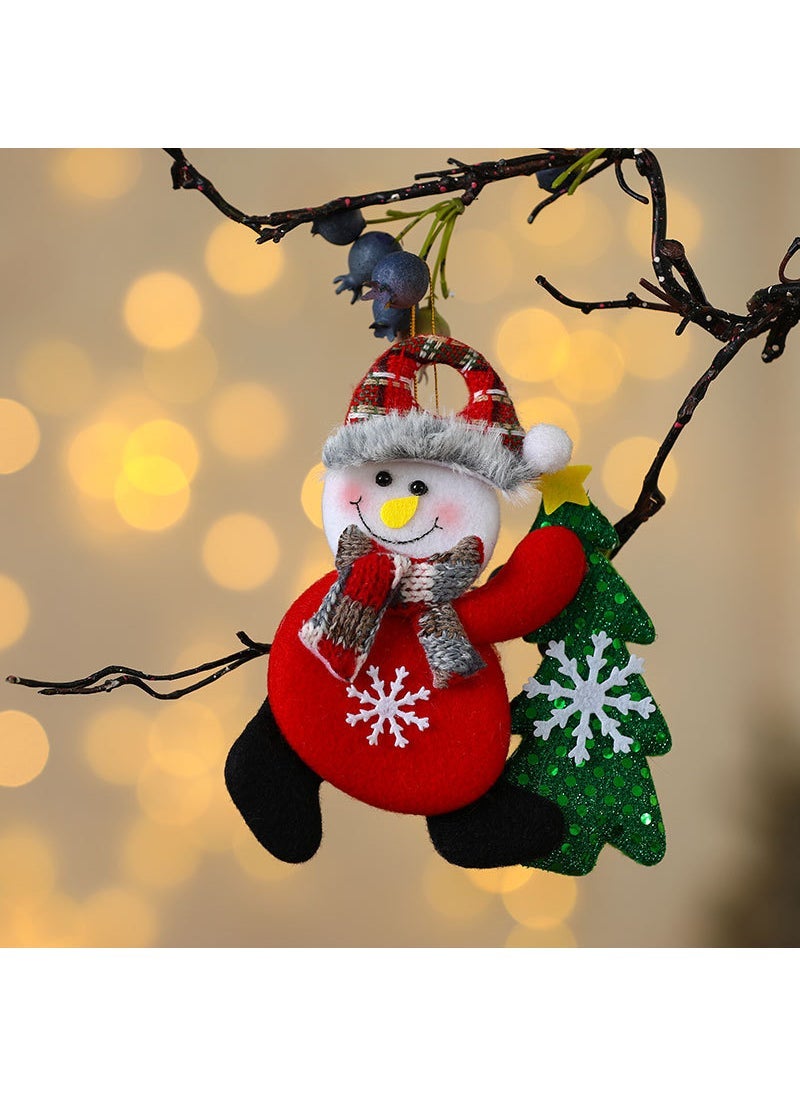 New Christmas Santa Ornaments Tree Decor Fabric Gifts The snowman 