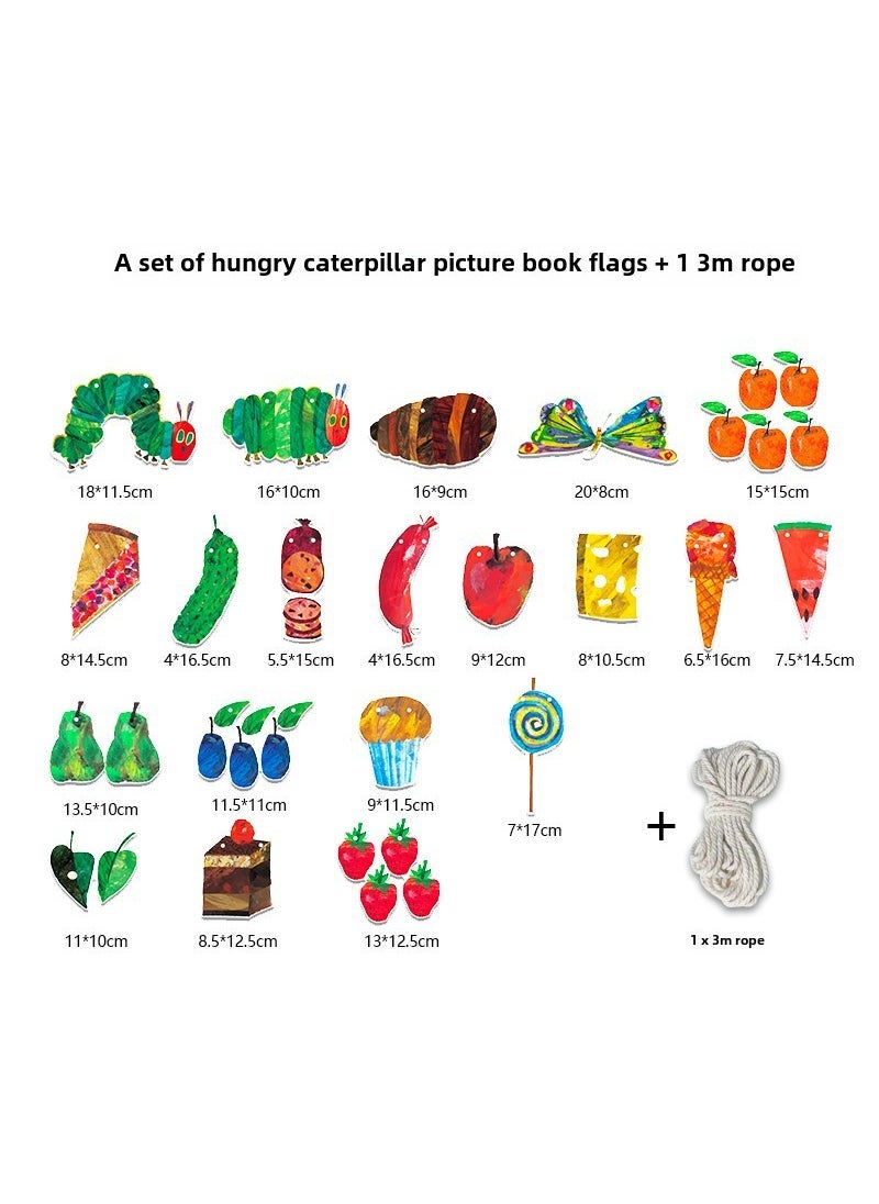 Classroom Decor Fishtail Banner Story Flags A good hungry caterpillar flags + 1 rope