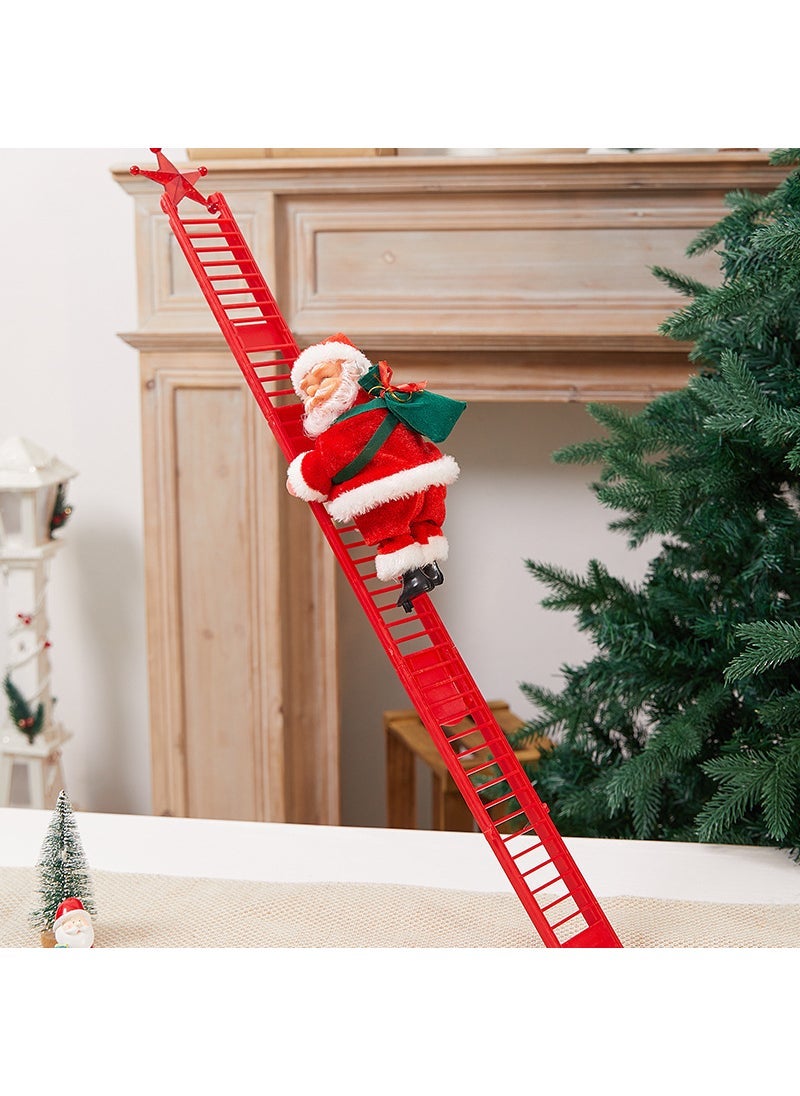 1 x 5 pcs Climbing Santa Claus Christmas Decor Gift Red Ladder Old Man