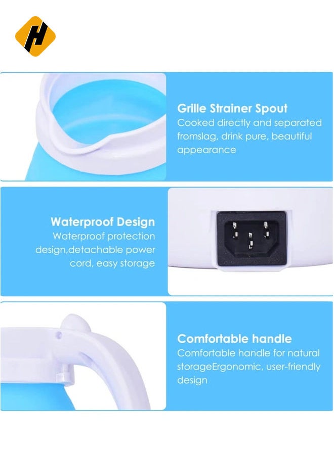 Travel Portable Foldable Electric Kettle Collapsible Water Boiler For Coffee Tea Fast Water Boiling 110V-220V 600ML Small Electric Kettle Travel Folding Water Boiler Portable Silicone Household