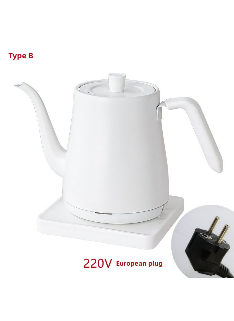 Stainless Steel Electric Kettle Long Spout Type B White 220V European gauge