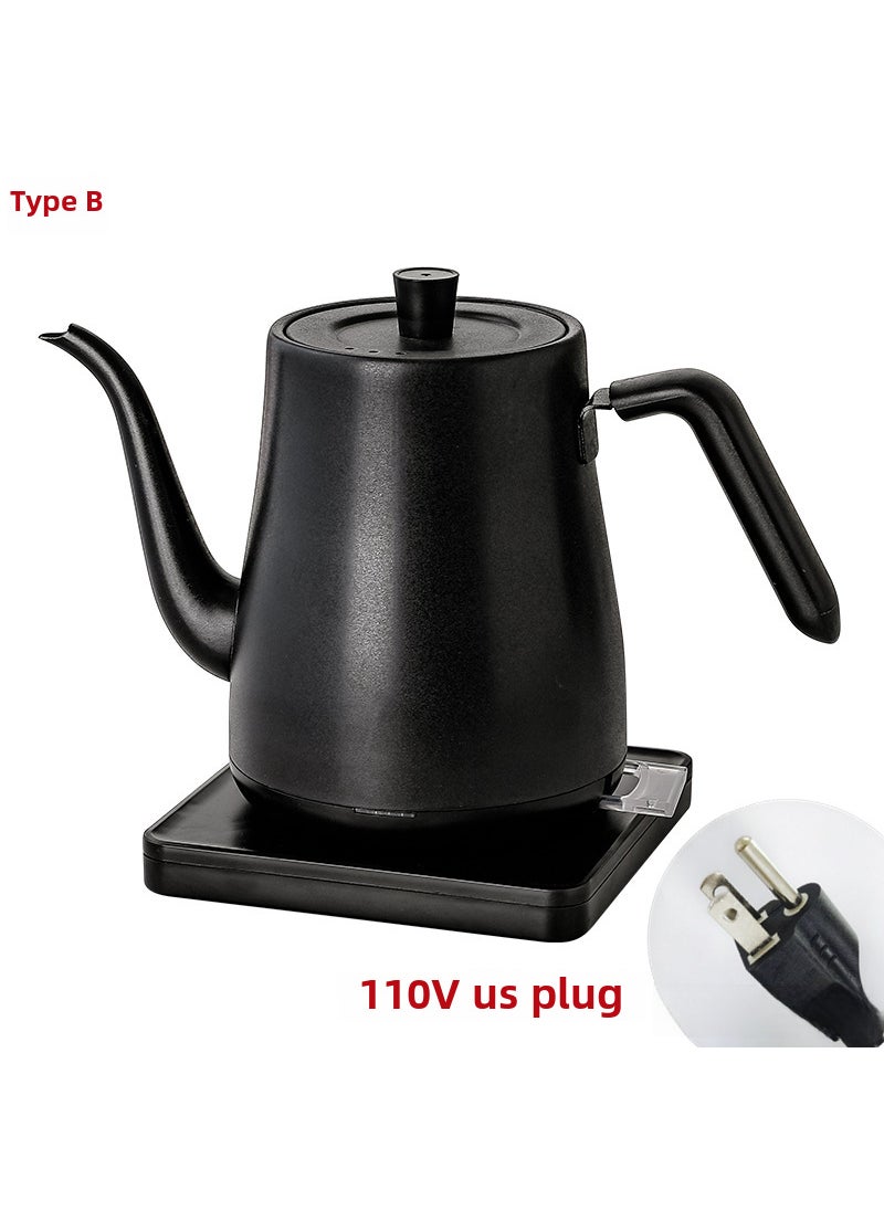 Stainless Steel Electric Kettle Long Spout B- type black 110V US gauge