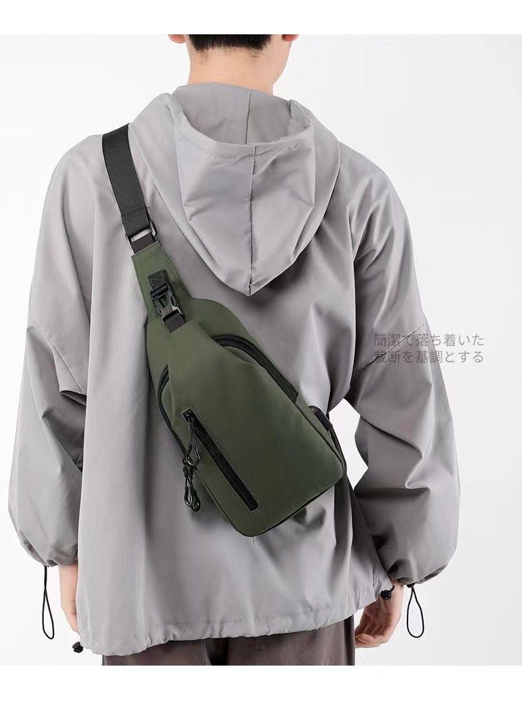 Sling Crossbody Bag Small Shoulder Backpack for Men Waterproof Slim Chest Bags Casual Daypack for Travel Cycling