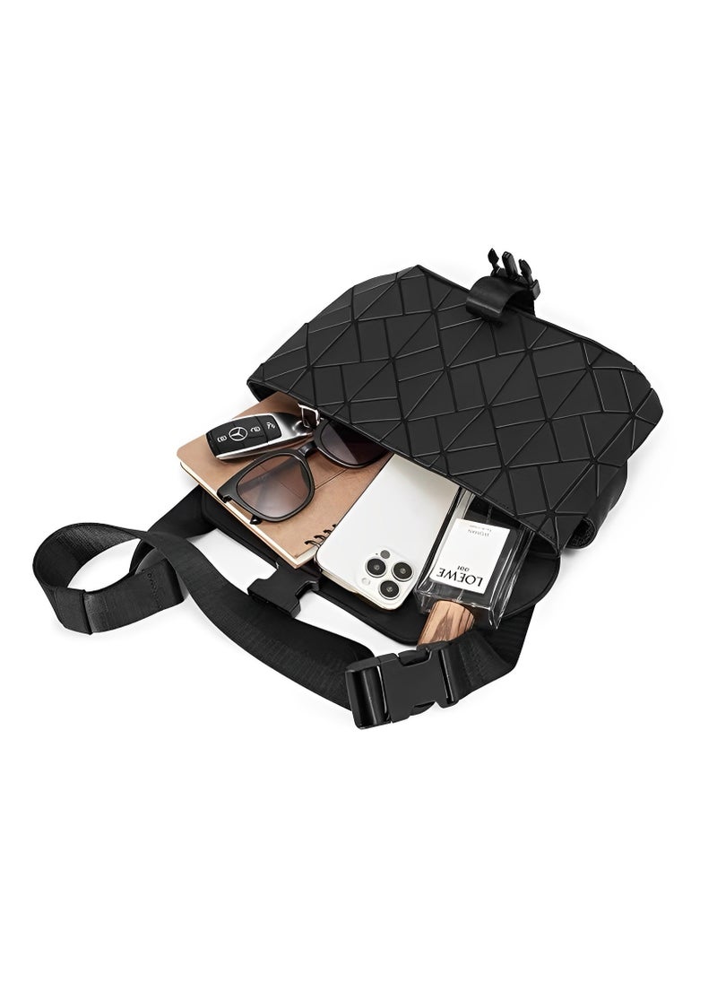 High-Quality Diamond-shaped Small Crossbody Bag for Men and Women, Fashionable Street-style Shoulder Bag, Couple Backpack