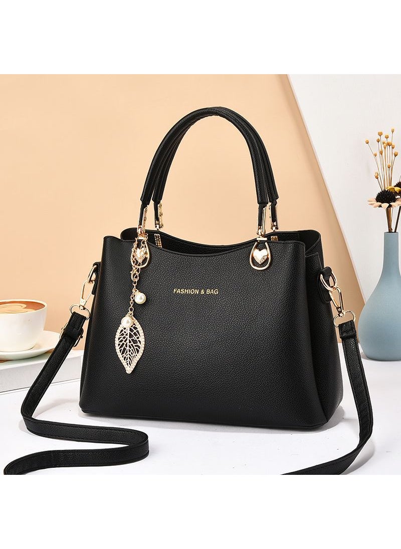 1 x 5 pcs 2024 Fashion Large Tote Bag for Women black