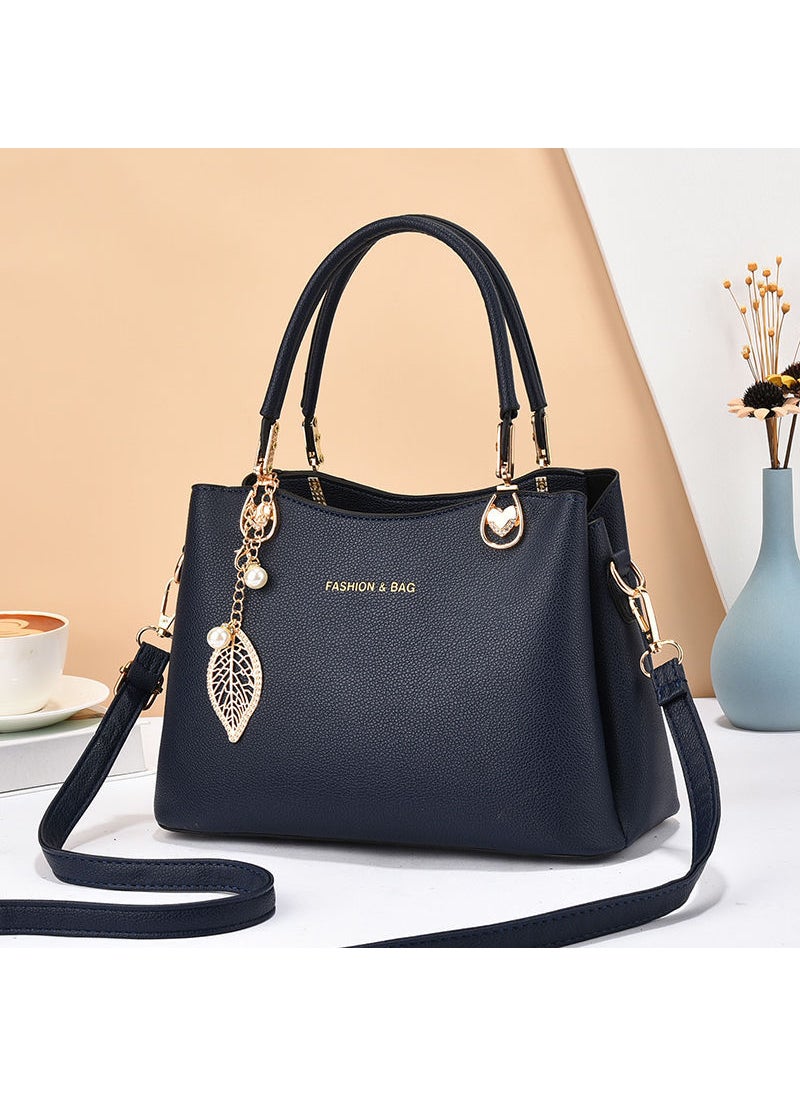 1 x 5 pcs 2024 Fashion Large Tote Bag for Women Blue