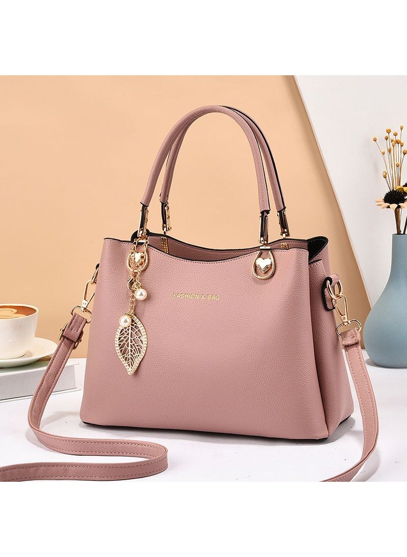 1 x 5 pcs 2024 Fashion Large Tote Bag for Women Pink