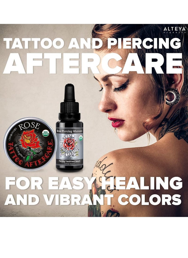 Alteya Organics Piercing Aftercare - USDA Certified Organic Vegan Piercing Oil - 0.5 Fl Oz/15mL