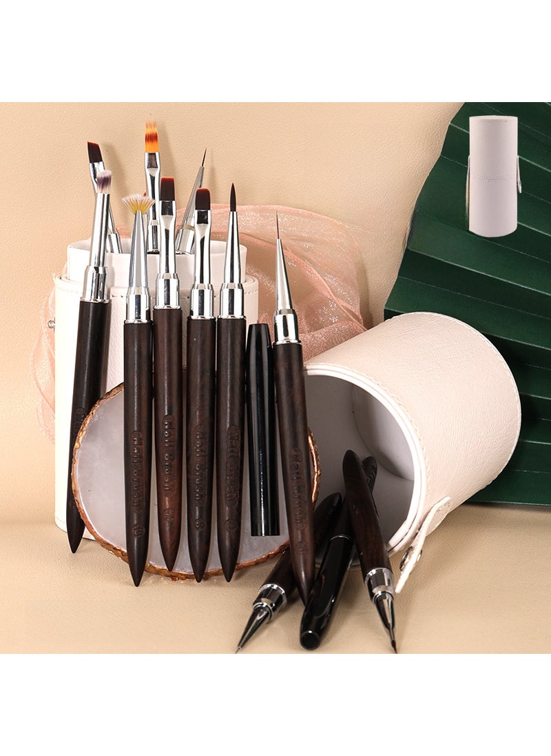 12pc Japanese Nail Art Pen Set 12-piece leather sleeve set