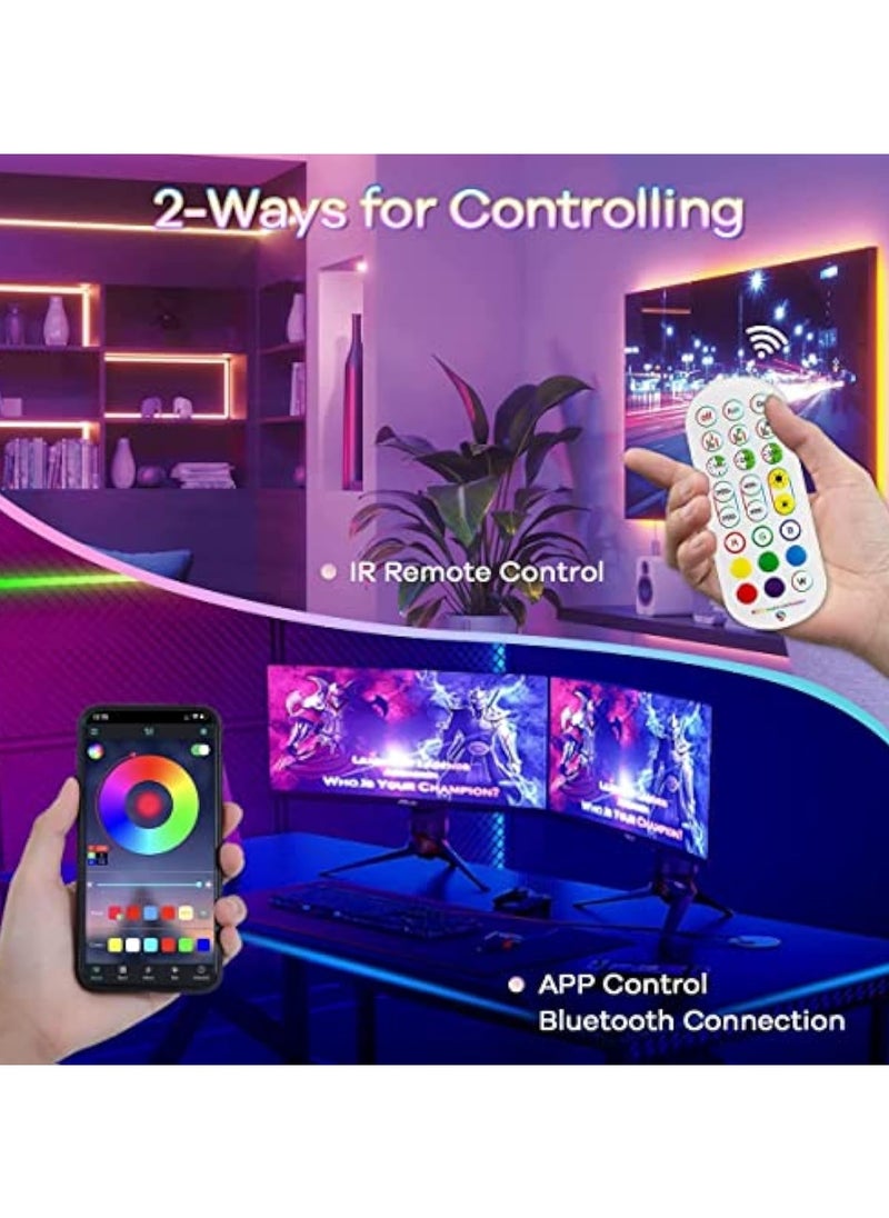 LED Neon Rope, 16.4ft/5m RGB Dimmable Waterproof 12V LED Strip Light with Music Sync, Remote and App Control for Bedroom Living Room Game Room Outdoor Wall Decor