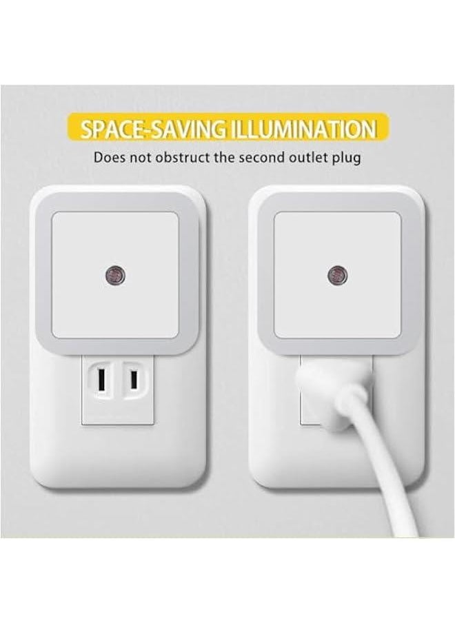 Warm Night Lights Plug into Wall 4-Pack,Nightlight with Light Energy Efficient Sensor, LED Night Light for Nursery, Room,Bedroom, Bathroom, Hallway, Kitchen Atmosphere Light (Warm White)