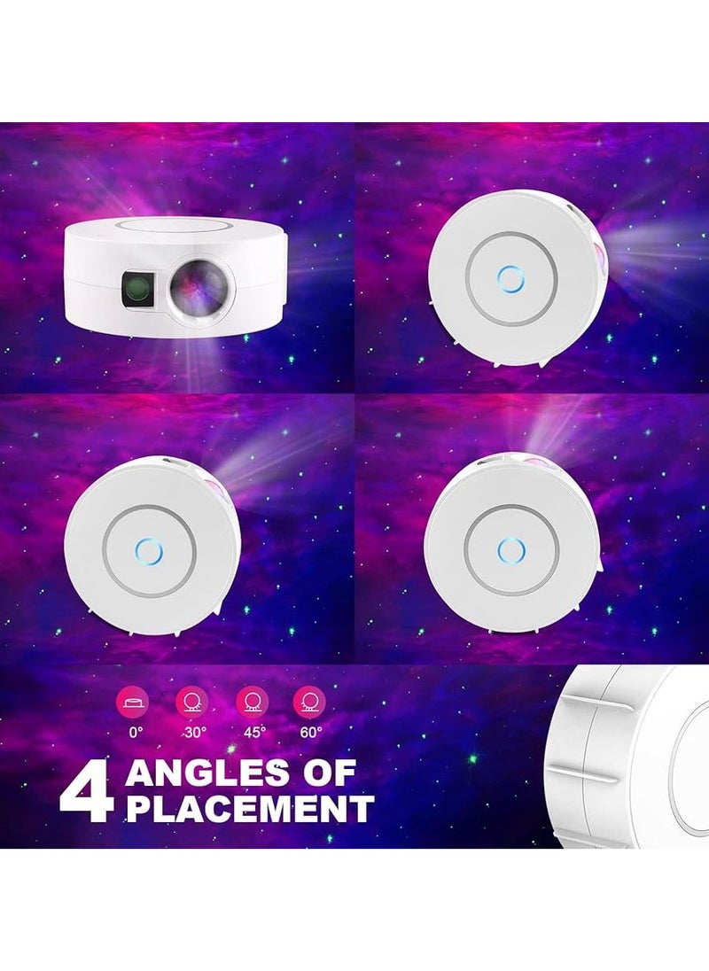 Galaxy Star Projector, Smart WiFi App/Voice Control, 3D LED Galaxy Projector Night Light with Nebula, Compatible with Google Assistant, RGB Dimmable, Timing, for Kids Bedroom Party Decor