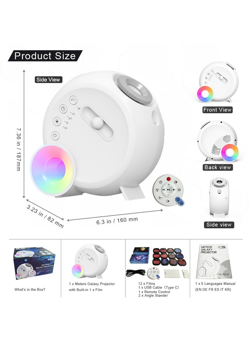 Astronaut Star Space Projector Galaxy Night Light Planetarium Light Galaxy Projector 4K Replaceable 13 HD Galaxy Discs Timed Starry Nebula Ceiling Projection Lamp Bedroom Decor Aesthetics