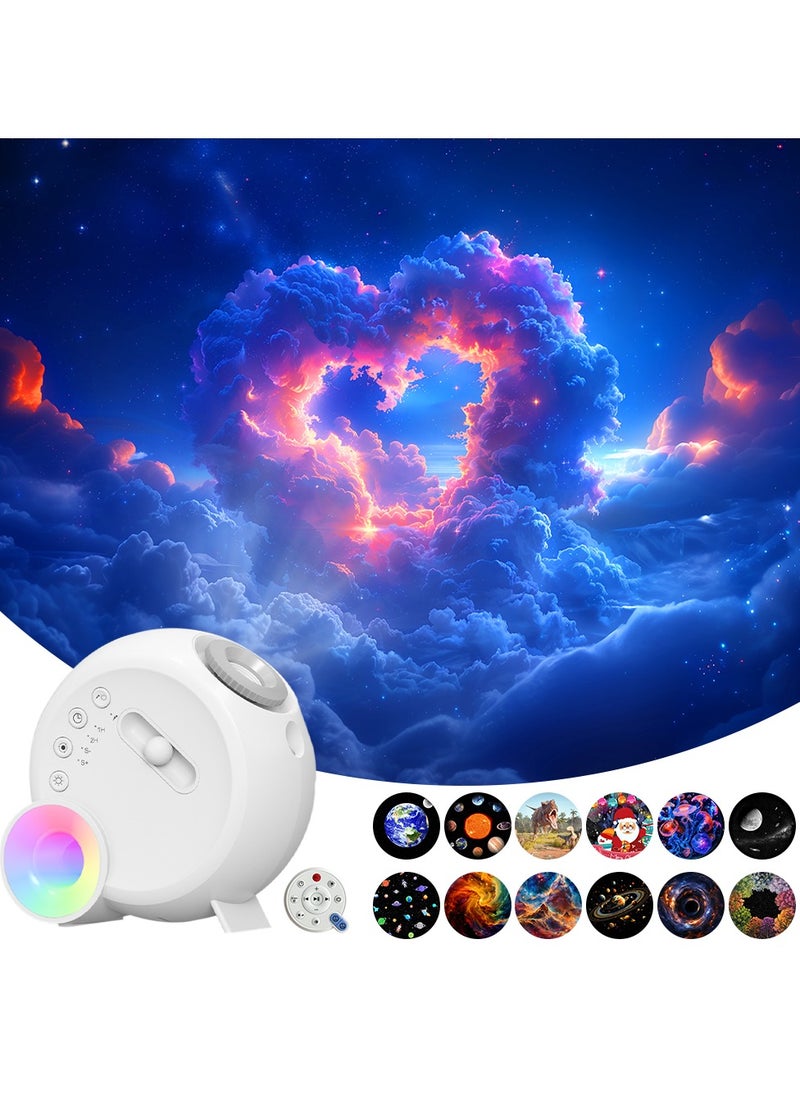 Astronaut Star Space Projector Galaxy Night Light Planetarium Light Galaxy Projector 4K Replaceable 13 HD Galaxy Discs Timed Starry Nebula Ceiling Projection Lamp Bedroom Decor Aesthetics