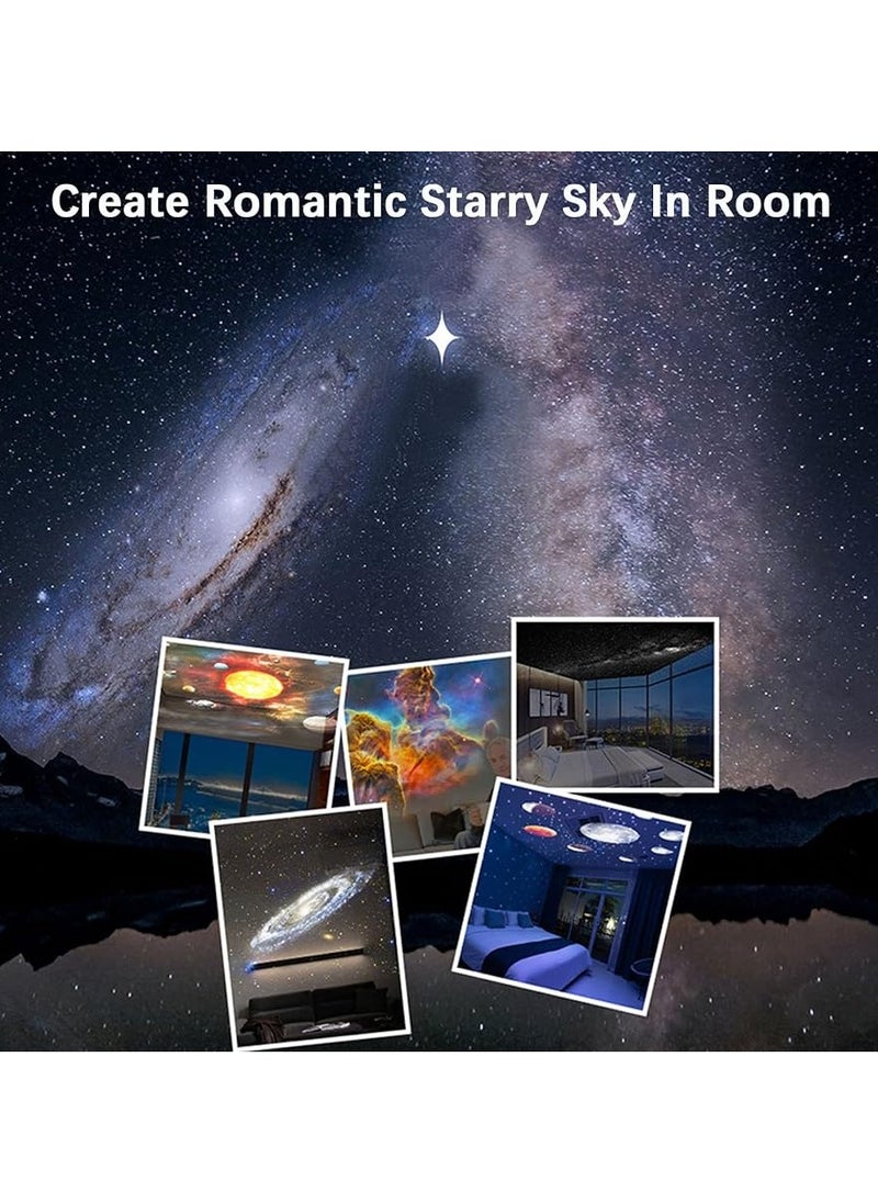 Galaxy Projector 12 in 1 Star Projector Starry Sky Night Light with Solar System Constellation Moon for Kids Adults Light Projector for Bedroom Home Theater Living Room Decor LED Projector Lamp