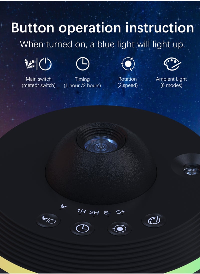 Galaxy Projector Hd Image Large Projection Area Bedroom Night Light Led Light Planetarium Projector