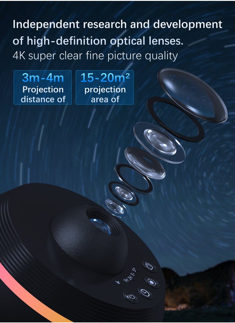 Galaxy Projector Hd Image Large Projection Area Bedroom Night Light Led Light Planetarium Projector