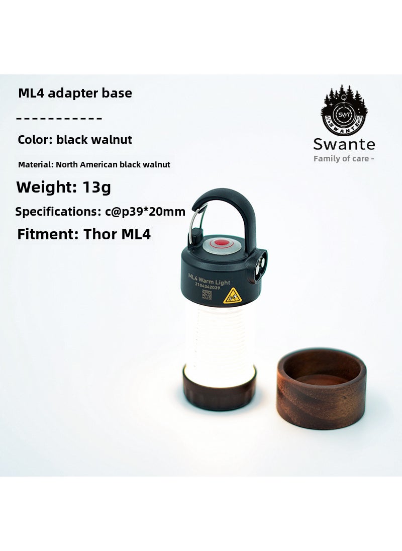 Swante GZ Magnetic Nylon Base Black Walnut for ML4 Lamp ML4 black walnut base (without lamp)