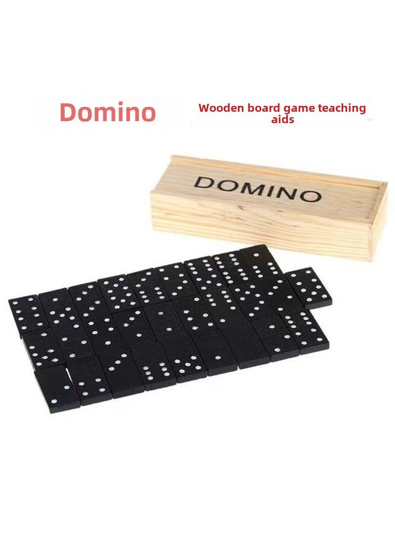 Parent-Child Interactive Game Stick Picking Stick Table Game Wooden Boxed Classic Game Stick Wooden Childrens Desktop Toy Black Dominoes Instructions