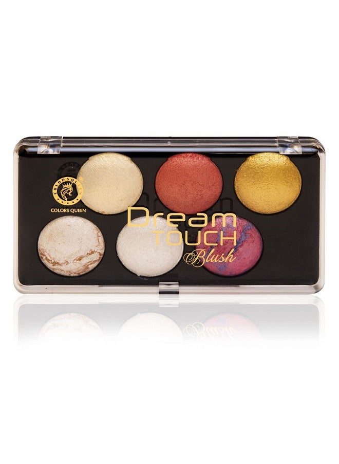 Dream Touch Blusher & Highlighter Palette | Shimmery Finish, Highly Pigmented & Blendable Shades | Lightweight & Long Lasting Multicolour Blusher Palette For Face Makeup (Multicolor - 02, 18G)