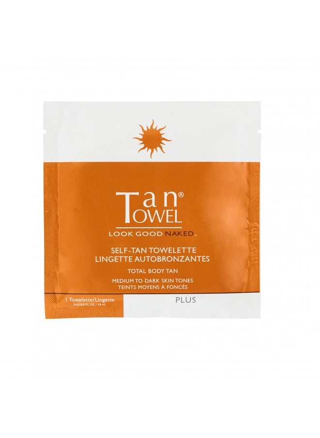 Tan Towel Plus Self-Tan Towelette Full Body, 5 Count (Pack of 1)