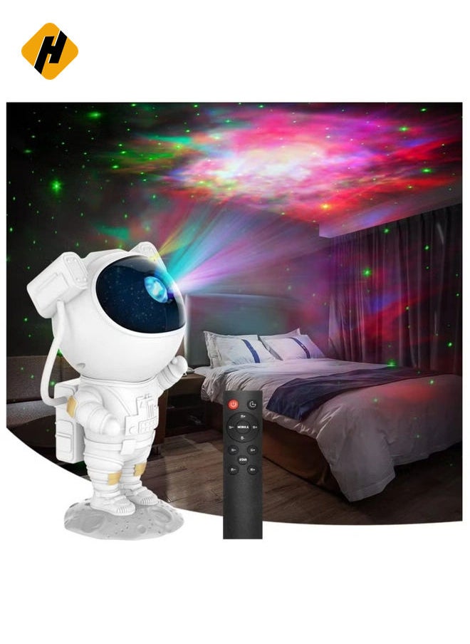 Kids Star Projector Night Light Astronaut LED Projection Lamp for Bedroom, Starry Night Light Projector with Timer, Remote Control and 360°Adjustable Head Angle,Right Galaxy Projector